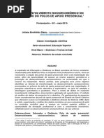o Desenvolvimento Socioeconômico No Entorno Do Polos de Apoio Presencial