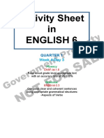 Activity Sheet English 6 Quarter 1 Week 4 Day 3