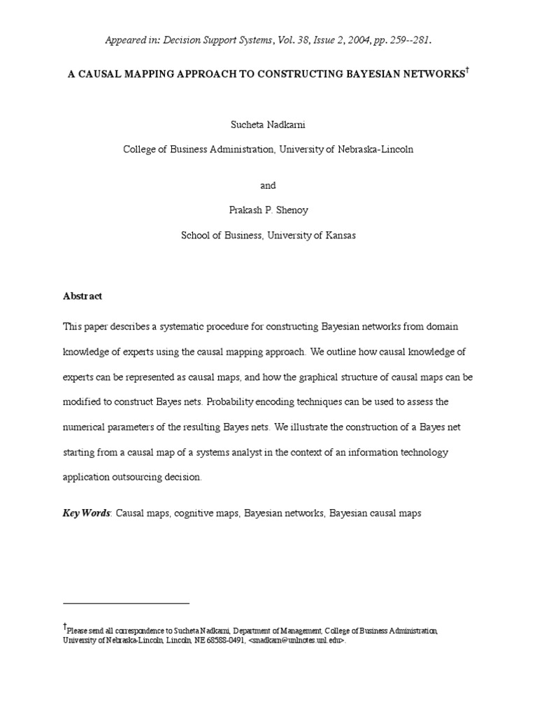 Causal Map Approach To BNN | PDF | Bayesian Network | Bayesian Inference