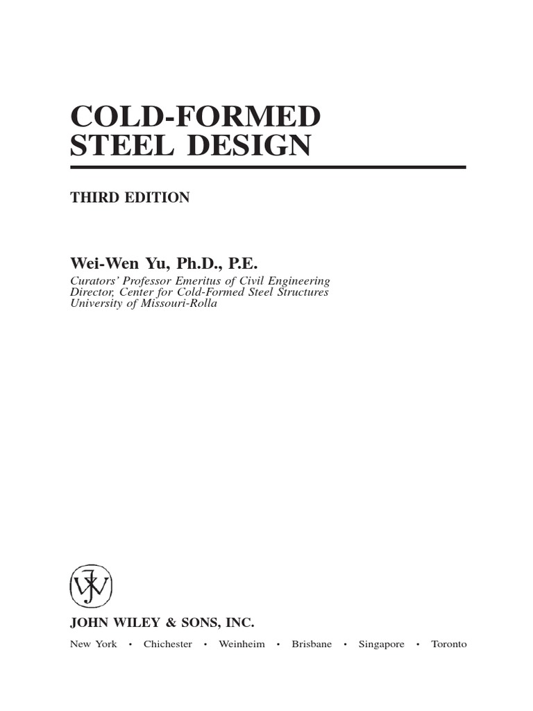 Cold-Formed Steel Design Manual 3rd Ed. | PDF | Technology & Engineering