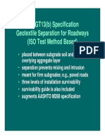 GRI-GT13 (B) Specification Geotextile Separation For Roadways (ISO Test Method Based)