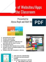 Overview of Websites/Apps for the Classroom Training