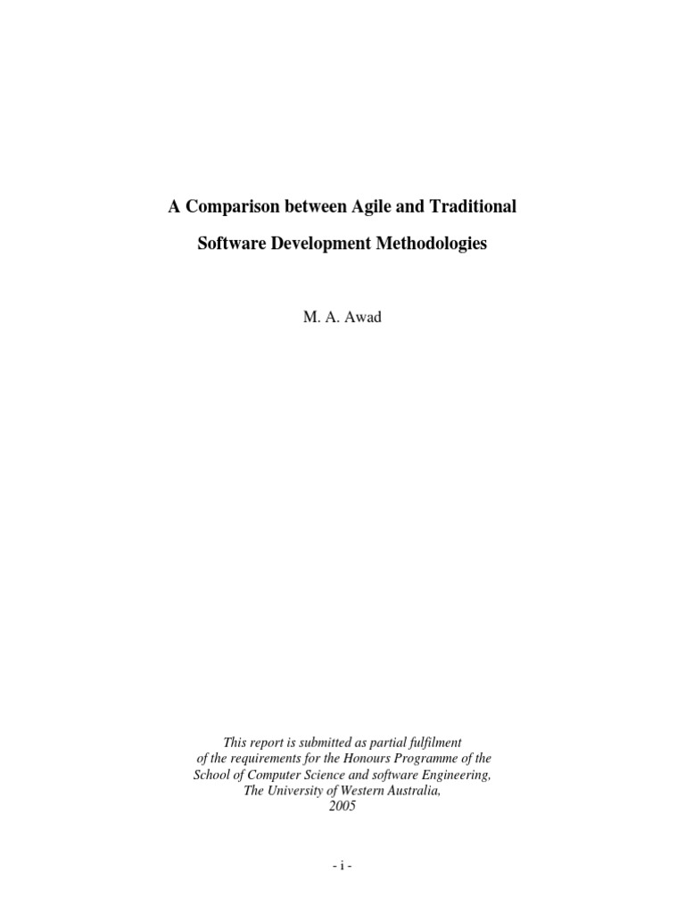 A Comparision Between Agile and Traditional SW Development ...
