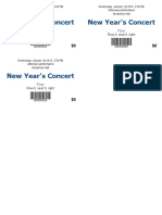New Year's Concert New Year's Concert: Row 0, Seat 0, Right Row 0, Seat 0, Right