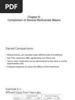 Comparison of Several Multivariate Means