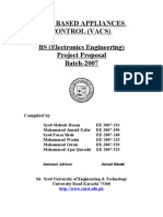 Sapi Based Appliances Control (Vacs) BS (Electronics Engineering) Project Proposal Batch-2007
