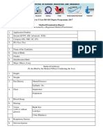 BS-MS Admissions Medical Report