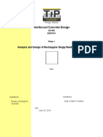 Reinforced Concrete Design: Analysis and Design of Rectangular Singly Reinforced Beam