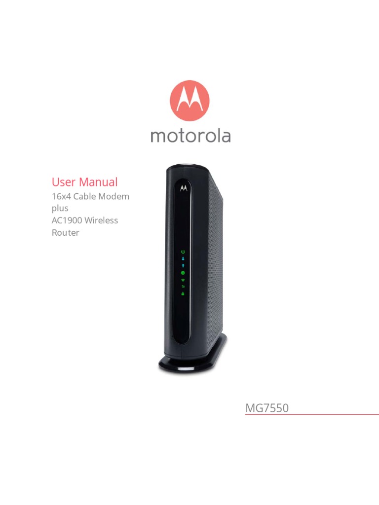 User Manual: 16x4 Cable Modem Plus AC1900 Wireless Router | PDF ...