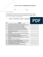 Escala de Evaluación de La Cohesión y Adaptabilidad Familiar FACES III