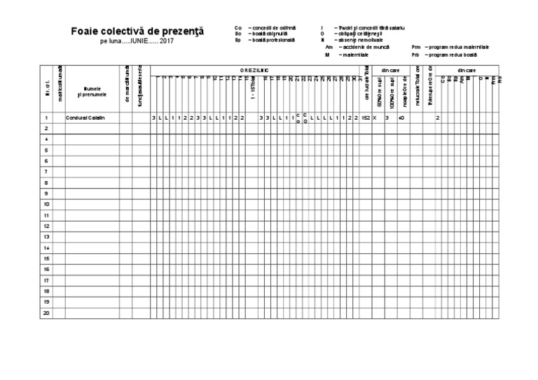 Fisa pontaj download