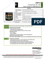 Duracell CEF14N NiMH Battery Charger PDF