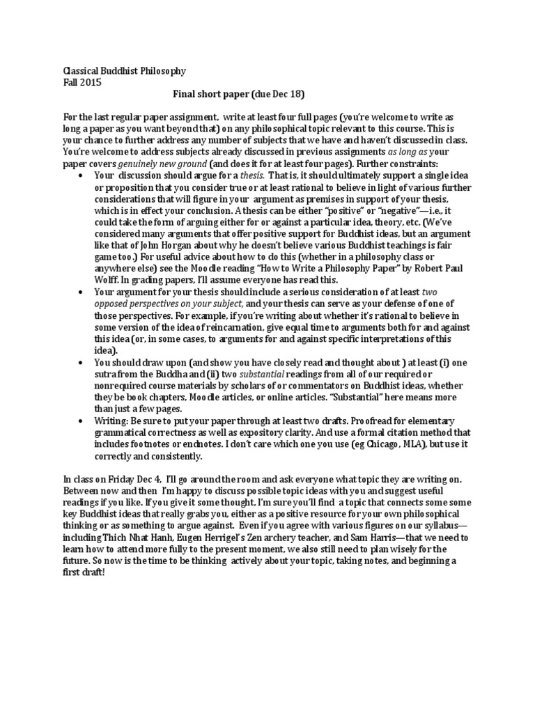 CBP 4th Paper Fall 2015 | PDF | Argument | Thesis