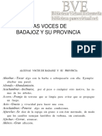 Muñoz de la Peña, Arsenio (1961) - Algunas voces de Badajoz y su provincia Revista de Dialectología y Tradiciones Populares, XVII, p. 186-189 