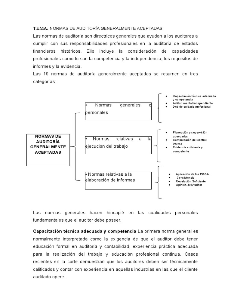 Normas de Auditoría Generalmente Aceptadas | PDF | Contabilidad | Contralor