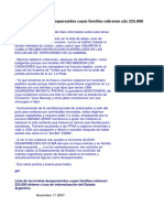 Lista de Terroristas Desaparecidos Cuyas Familias Cobraron