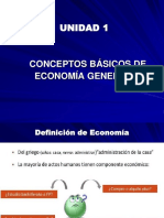 CONCEPTOS BÁSICOS DE  ECONOMÍA GENERAL