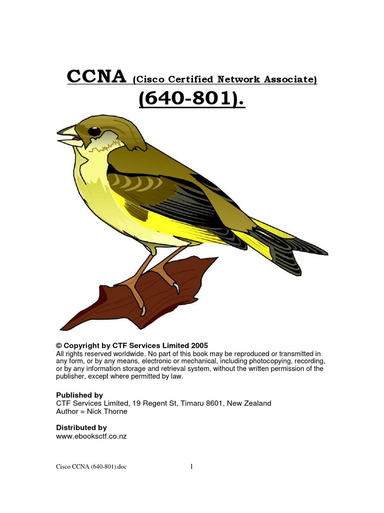 Cisco Ccna 640 801 Pdf Network Switch Cisco Certifications
