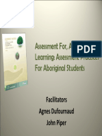 Assessment For, As and of Learning: Assessment Practices For Aboriginal Students