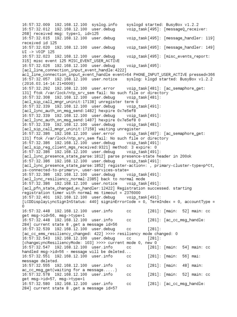VoIP System Log Analysis Report | PDF | Internet Protocols | System ...