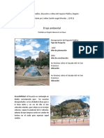 Analisis de Espacio Publico : Eje Ambiental y Plazoleta de La Mariposa, Bogotá.
