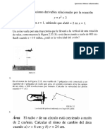 Razón de Cambio. Ejercicios Propuestos