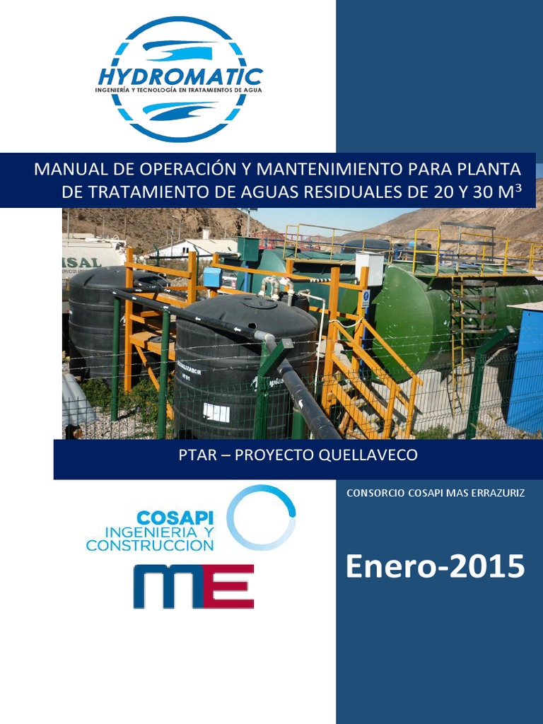 Manual PTAR - CosapiMasErrazuriz PDF | PDF | Aguas residuales
