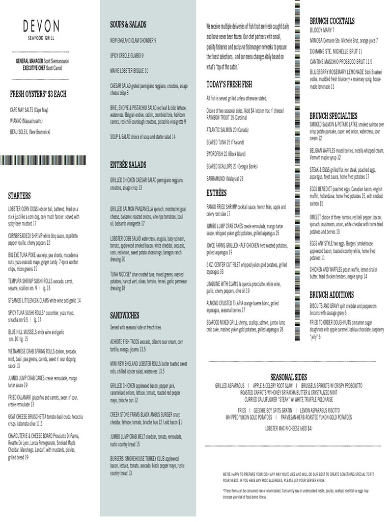 Brunch Menu | PDF | Salad | Food And Drink Preparation