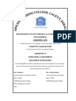 Department of Electronics & Communication Engineering: Certificate