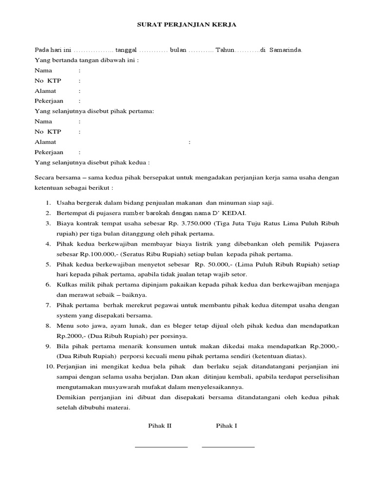 Contoh Surat Perjanjian Kerjasama Usaha Makanan : 14 Contoh Surat Perjanjian Kerjasama Terlengkap Yang Pernah Ada / Draft contoh surat perjanjian kerjasama usaha, jual beli tanah dan rumah, sewa menyewa, hutang piutang, kontrak kerja dan perjanjian lainnya.