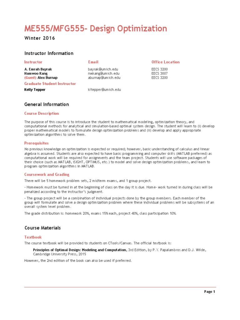 OPTIMIZATION TECHNIQUES IN ENGINEERING SYLLABUS visual data 6