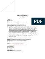 Psych R Package