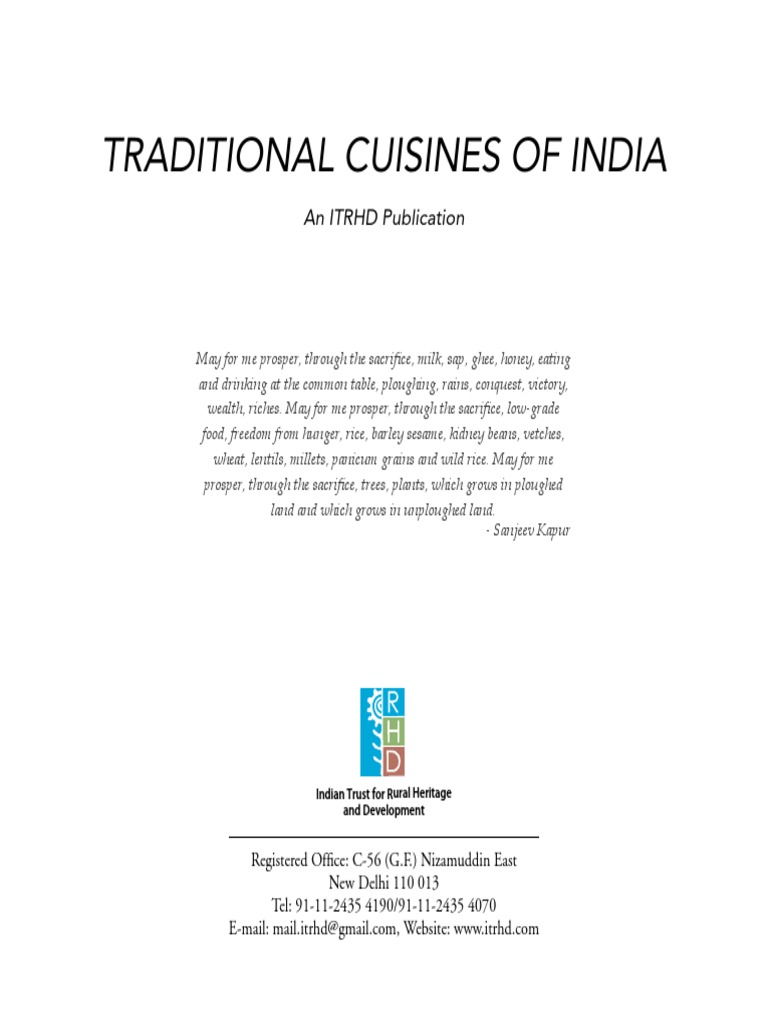 Traditional Cusines of India | PDF | Indian Cuisine | Foods