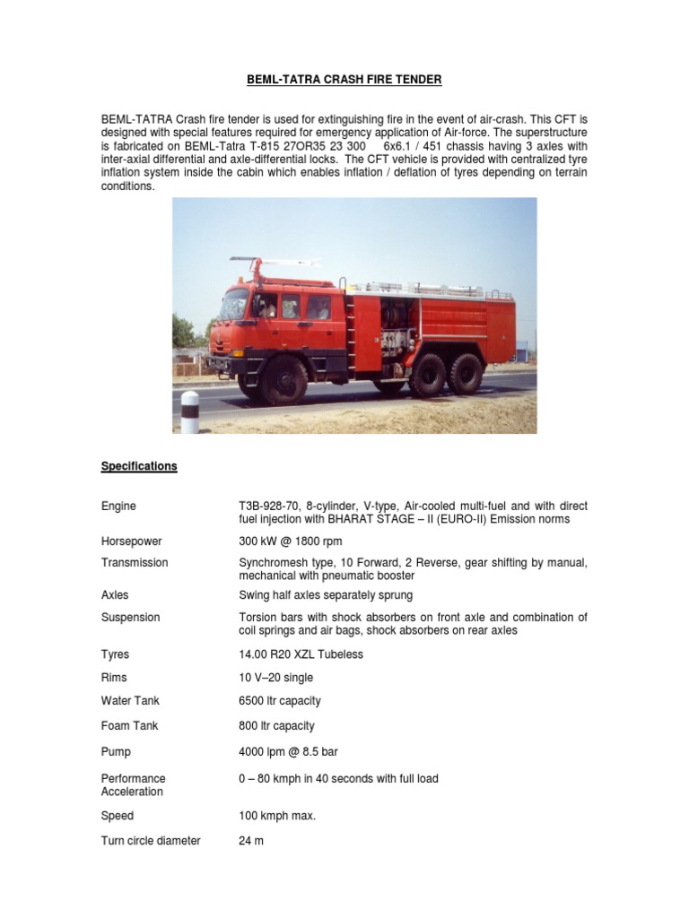 Crash Fire Tender PDF