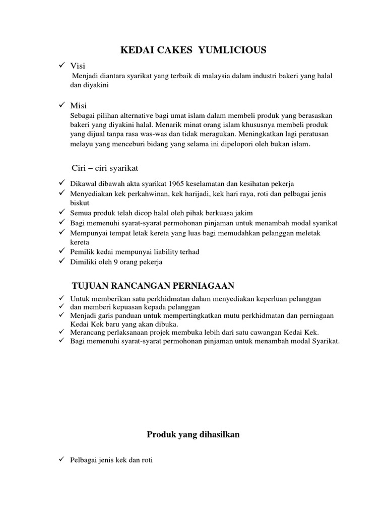 Kedai Cakes Yumlicious Pdf