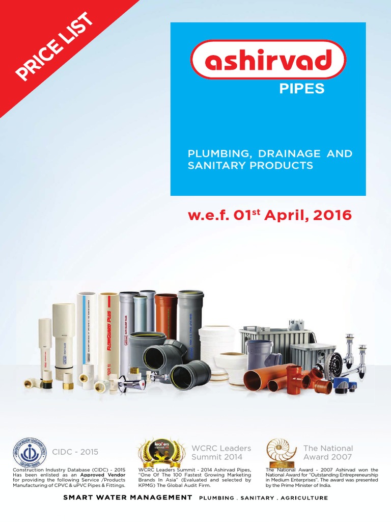 Ashirvad CPVC Pipes Fittinfs PDF Plumbing Pipe (Fluid, 53 OFF