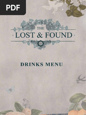 Lost and Found Cocktail Menu