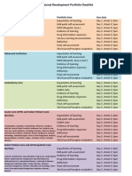 APPE Portfolio Checklist