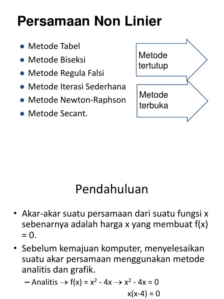 Contoh Soal Metode Biseksi Dan Regula Falsi