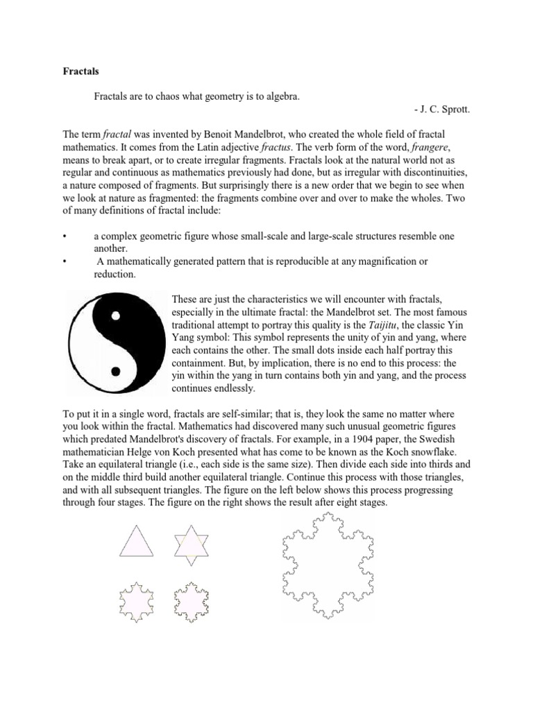 Fractals, Part 1 | PDF | Fractal | Geometry