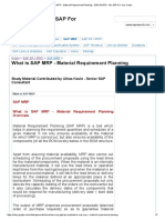 SAP MRP - Material Requirement Planning
