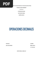 Operaciones decimales