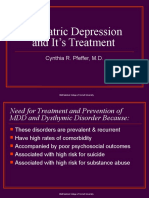 Pediatric Depression and It's Treatment: Cynthia R. Pfeffer, M.D