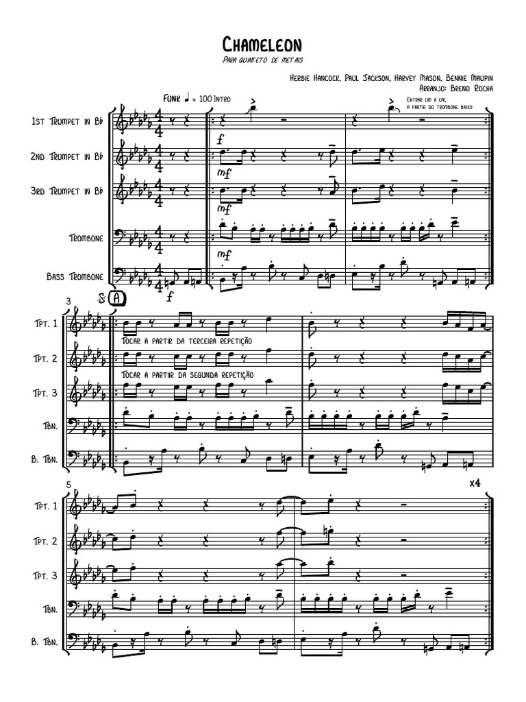 Chameleon - Full Score | American Jazz Musicians | Jazz