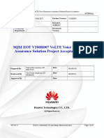 SQM EOT V200R007 VoLTE Voice Experience Assurance Solution Project Acceptance Guide