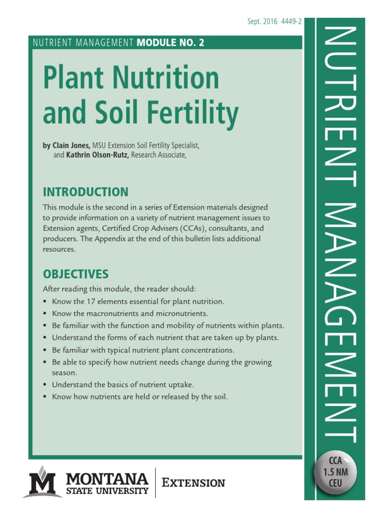 Plant Nutrition and Soil Fertility 2016 USA | PDF | Plant Nutrition | Soil