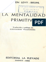 Levy-Bruhl - La Mentalidad Primitiva 