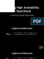 Building High Availability in Openstack: Created by Sergii Golovatiuk