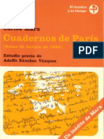 Carlos Marx Cuadernos de Paris