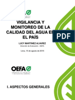 Vigilancia y Monitoreo de La Calidad Del Agua en El País